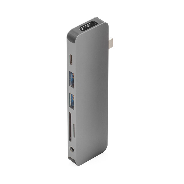 Sie sehen das Produktbild 01 von HyperDrive Solo 7-in-1 USB-C Hub für MacBook, space grau HyperDrive Solo 7-in-1 USB-C Hub für MacBook, space grau