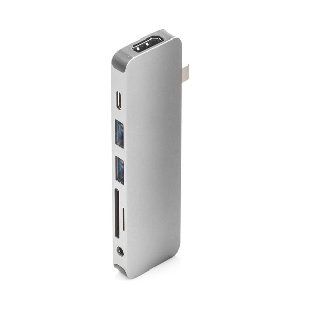 Sie sehen das Produktbild 01 von HyperDrive Solo 7-in-1 USB-C Hub für MacBook, silber> HyperDrive Solo 7-in-1 USB-C Hub für MacBook, silber>