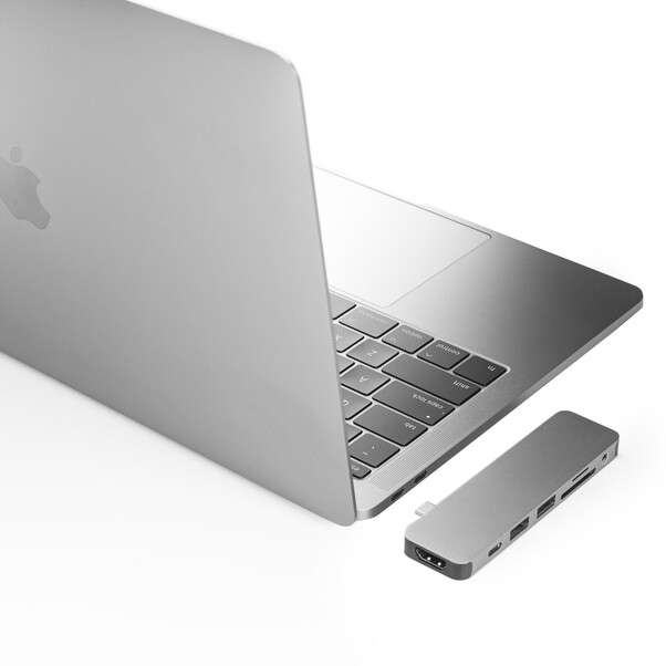 Sie sehen das Produktbild 03 von HyperDrive Solo 7-in-1 USB-C Hub für MacBook, silber> HyperDrive Solo 7-in-1 USB-C Hub für MacBook, silber>