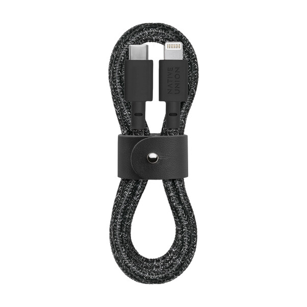 Sie sehen das Produktbild 01 von Native Union Belt Lightning auf USB-C Kabel 1.2m, cosmos/schwarz Native Union Belt Lightning auf USB-C Kabel 1.2m, cosmos/schwarz