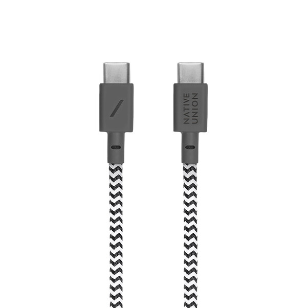 Sie sehen das Produktbild 02 von Native Union Belt USB-C auf USB-C Kabel 1.2m, zebra Native Union Belt USB-C auf USB-C Kabel 1.2m, zebra