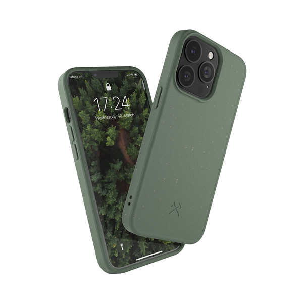Woodcessories Bio Case antimikrobiell für iPhone 13 Pro, grün>