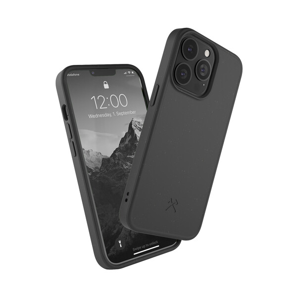 Woodcessories Bio Case antimikrobiell für iPhone 13 Pro, schwarz>