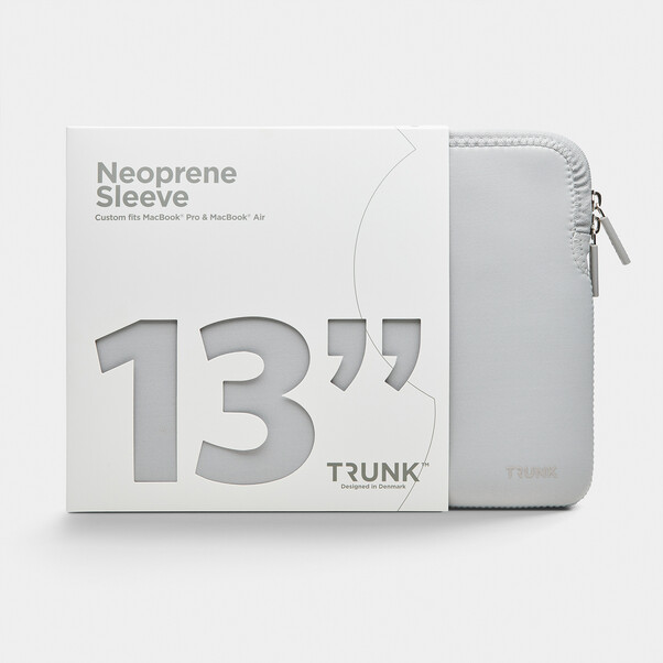 Trunk Neopren Sleeve für MacBook Air/MacBook Pro 13", silber