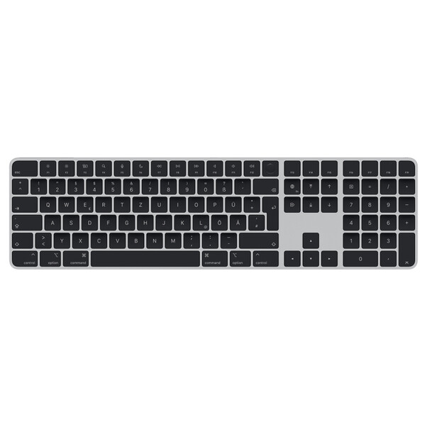 Apple Magic Keyboard mit Touch ID und Ziffernblock für Mac Modelle mit Apple Chip, schwarze Tasten, dt.>