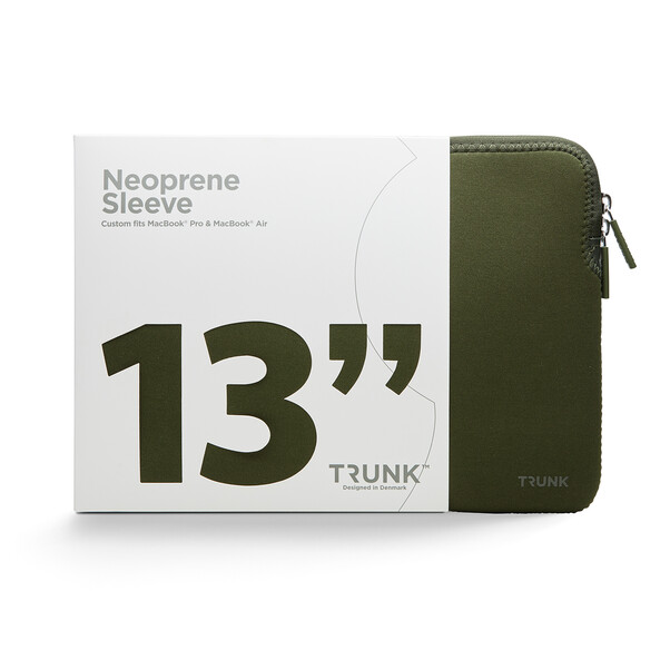 Sie sehen das Produktbild 02 von Trunk Neopren Sleeve für MacBook Pro/MacBook Air (2016-2022) 13", oliven-grün Trunk Neopren Sleeve für MacBook Pro/MacBook Air (2016-2022) 13", oliven-grün