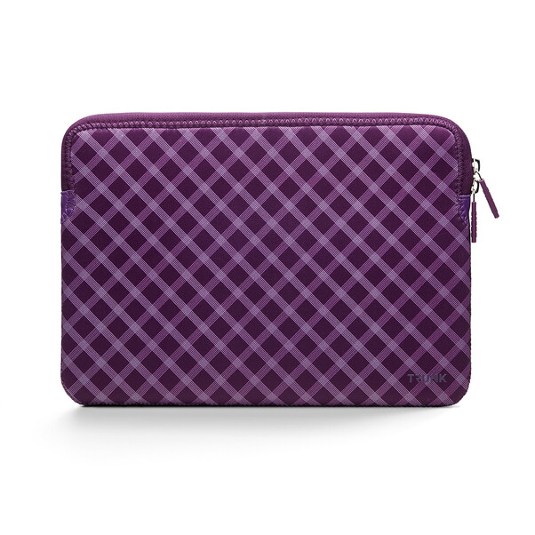 Trunk Neopren Sleeve für MacBook Pro/MacBook Air (2016-2022) 13", medium-violett tartan