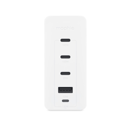 Mophie Speedport 120 4-Port GaN Ladegerät (120 W), weiß