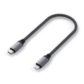 Sie sehen das Produktbild 02 von Satechi Type-C zu Lightning Kabel 25cm, space grau Satechi Type-C zu Lightning Kabel 25cm, space grau