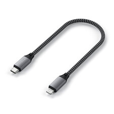 Sie sehen das Produktbild 02 von Satechi Type-C zu Lightning Kabel 25cm, space grau Satechi Type-C zu Lightning Kabel 25cm, space grau