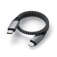Sie sehen das Produktbild 03 von Satechi Type-C zu Lightning Kabel 25cm, space grau Satechi Type-C zu Lightning Kabel 25cm, space grau