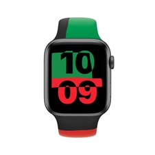 Apple Watch 42/44/45 mm Sportarmband, Black Unity, S/M, M/L