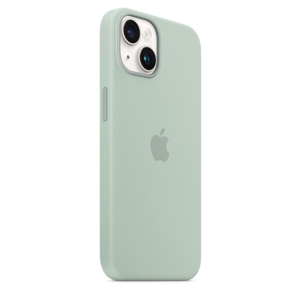 Sie sehen das Produktbild 02 von Apple iPhone 14 Plus Silikon Case mit MagSafe, agavengrün> Apple iPhone 14 Plus Silikon Case mit MagSafe, agavengrün>