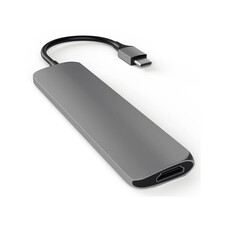 Satechi Type-C USB Passthrough HDMI Hub, space grau