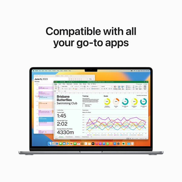 MacBook Air 15" M2 Chip 8-Core CPU und 10-Core GPU, 8GB, 512GB SSD, space grau>