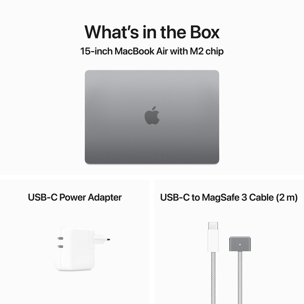 MacBook Air 15" M2 Chip 8-Core CPU und 10-Core GPU, 8GB, 512GB SSD, space grau>