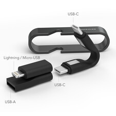 Sie sehen das Produktbild 02 von Vonmählen High Six, 6-in-1 Schnellladekabel, schwarz Vonmählen High Six, 6-in-1 Schnellladekabel, schwarz