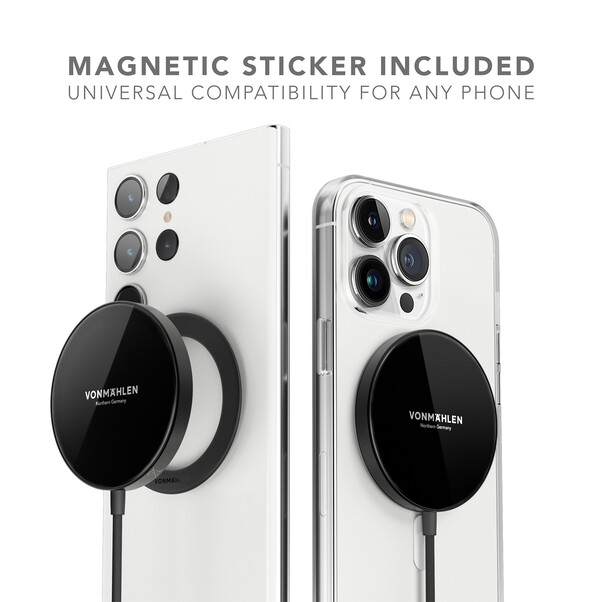 Vonmählen Aura Mini, magnetisches WL Charging Pad, schwarz