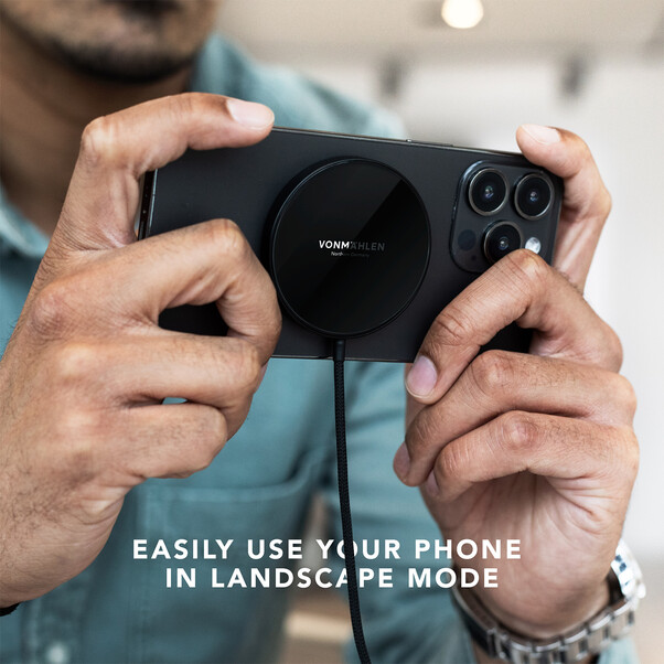 Vonmählen Aura Mini, magnetisches WL Charging Pad, weiß