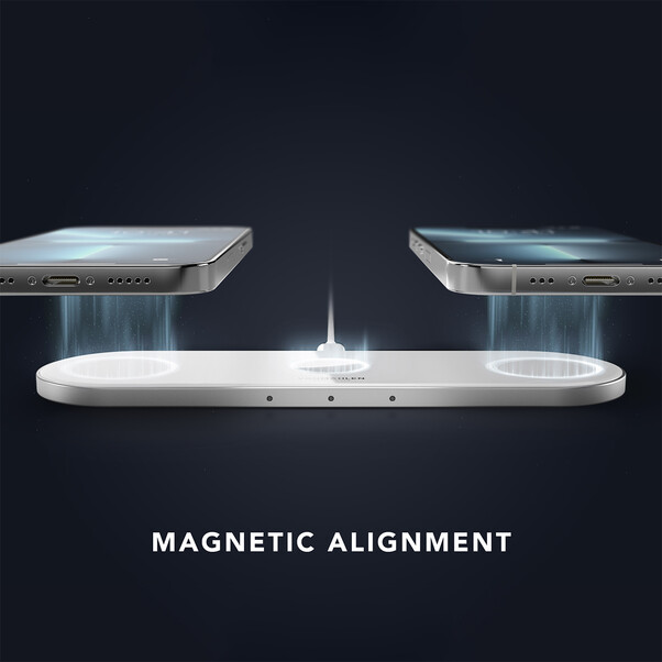 Sie sehen das Produktbild 05 von Vonmählen Aura Home, 3-in-1 WL Charging Station, weiß Vonmählen Aura Home, 3-in-1 WL Charging Station, weiß