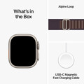 Apple Watch Ultra 2 GPS + Cellular, Titan, 49mm Alpinarmband, medium, indigo>