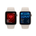 Apple Watch SE GPS, Aluminum polarstern, 44mm mit Sportarmband, polarstern - S/M>