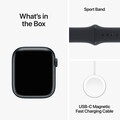 Sie sehen das Produktbild 10 von Apple Watch Series 9 GPS + Cellular, Aluminium mitternacht, 45mm mit Sportarmband, mitternacht - M/L> Apple Watch Series 9 GPS + Cellular, Aluminium mitternacht, 45mm mit Sportarmband, mitternacht - M/L>