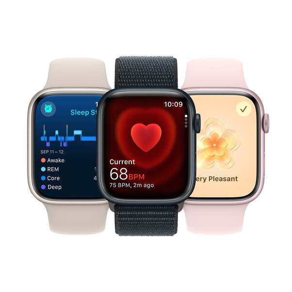 Apple Watch Series 9 GPS + Cellular, Aluminium (PRODUCT)RED, 41mm mit Sportarmband, (PRODUCT)RED - S/M