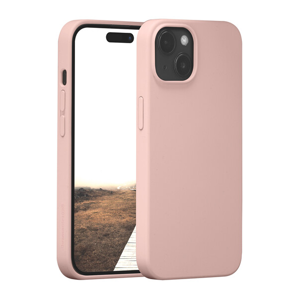 dbramante Monaco Silkon Case mit MagSafe für iPhone 14/15, pink sand