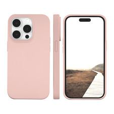Sie sehen das Produktbild 03 von dbramante Monaco Silkon Case mit MagSafe für iPhone 15 Pro, pink sand dbramante Monaco Silkon Case mit MagSafe für iPhone 15 Pro, pink sand