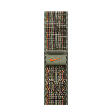 Sie sehen das Produktbild 01 von Apple Watch 45mm Nike Sport Loop, sequoia/orange> Apple Watch 45mm Nike Sport Loop, sequoia/orange>