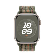 Sie sehen das Produktbild 03 von Apple Watch 45mm Nike Sport Loop, sequoia/orange> Apple Watch 45mm Nike Sport Loop, sequoia/orange>