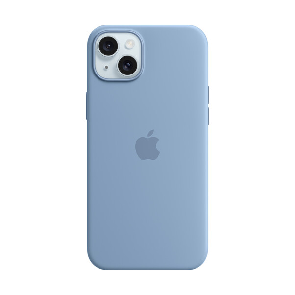 Apple iPhone 15 Plus Silikon Case mit MagSafe, winterblau>