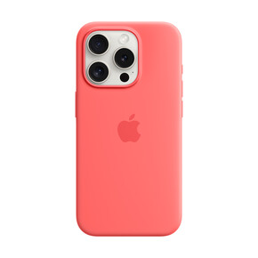 Apple iPhone 15 Pro Silikon Case mit MagSafe, guave pink
