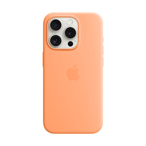 Apple iPhone 15 Pro Silikon Case mit MagSafe, Sorbet orange&amp;gt;