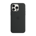 Apple iPhone 15 Pro Max Silikon Case mit MagSafe, schwarz>
