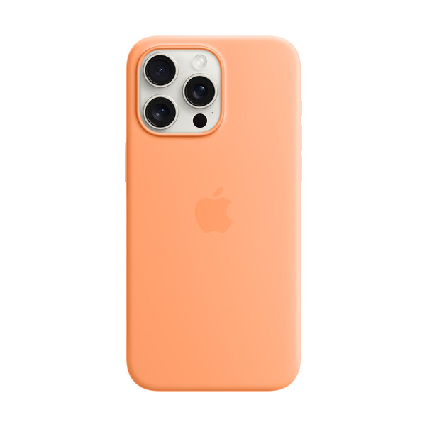 Sie sehen das Produktbild 01 von Apple iPhone 15 Pro Max Silikon Case mit MagSafe, Sorbet orange> Apple iPhone 15 Pro Max Silikon Case mit MagSafe, Sorbet orange>