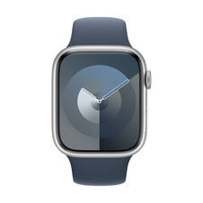 Apple Watch 45mm Sportarmband, sturmblau, S/M>