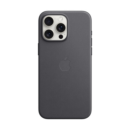 Apple iPhone 15 Pro Max Feingewebe Case mit MagSafe, schwarz>