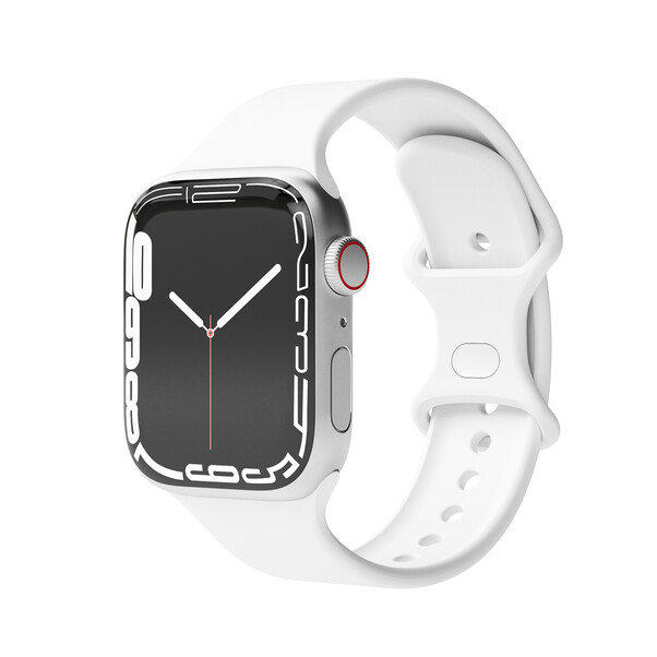 Sie sehen das Produktbild 03 von Vonmählen Silikon Loop One für Apple Watch 42/44/45/49 mm, weiß > Vonmählen Silikon Loop One für Apple Watch 42/44/45/49 mm, weiß >