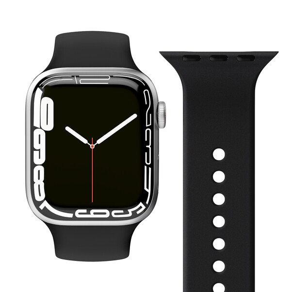 Sie sehen das Produktbild 01 von Vonmählen Silikon Loop One für Apple Watch 42/44/45/49 mm, schwarz Vonmählen Silikon Loop One für Apple Watch 42/44/45/49 mm, schwarz