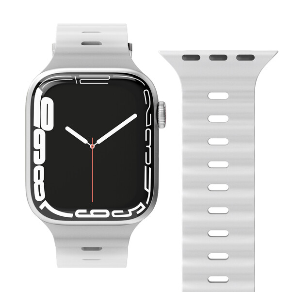 Sie sehen das Produktbild 01 von Vonmählen Wave-Armband für Apple Watch 42/44/45/49 mm, grau Vonmählen Wave-Armband für Apple Watch 42/44/45/49 mm, grau