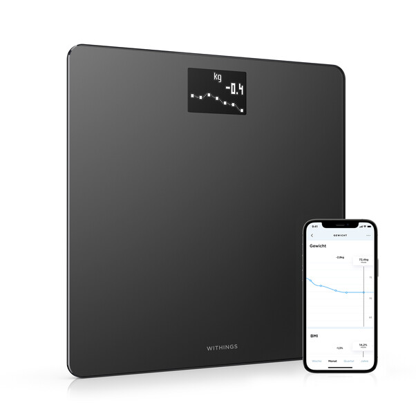 Withings Body WLAN-Körperwaage, schwarz