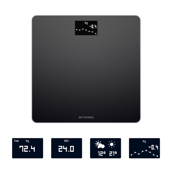 Withings Body WLAN-Körperwaage, schwarz