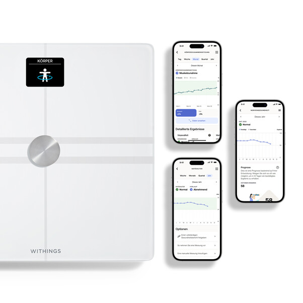 Sie sehen das Produktbild 03 von Withings Body Comp WLAN-Körperwaage, weiß Withings Body Comp WLAN-Körperwaage, weiß