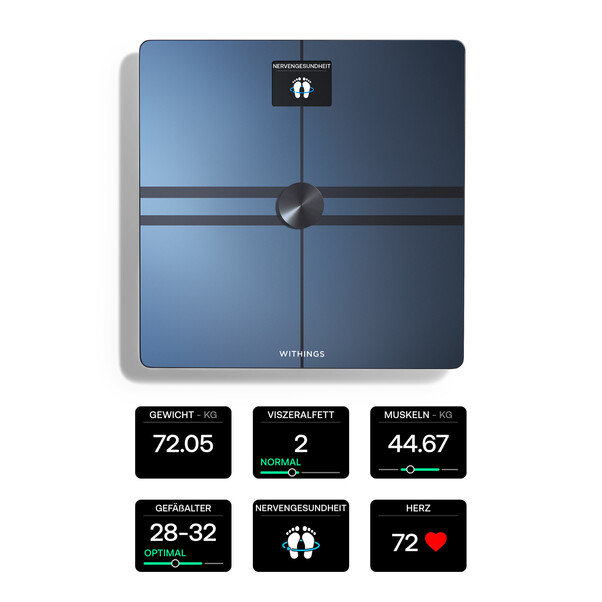 Sie sehen das Produktbild 04 von Withings Body Comp WLAN-Körperwaage, schwarz Withings Body Comp WLAN-Körperwaage, schwarz