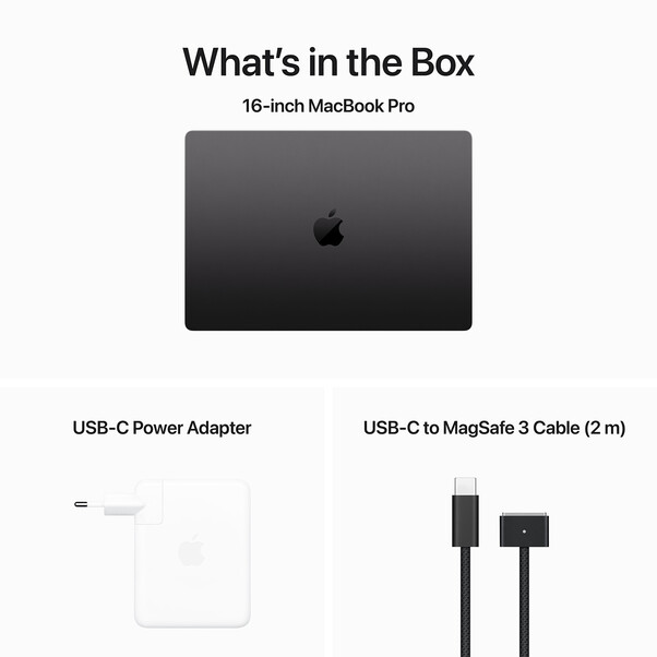 MacBook Pro 16" mit M3 Pro Chip 12-Core CPU und 18-Core GPU, 18GB, 512GB SSD, space schwarz>