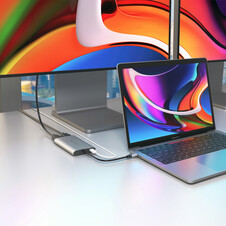 Hyper - HyperDrive Dual 4K HDMI Adapter für M1/M2/M3 MacBook, silber