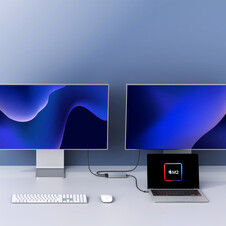 Hyper - HyperDrive Dual 4K HDMI Adapter für M1/M2/M3 MacBook, silber