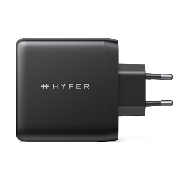 Sie sehen das Produktbild 02 von Hyper - HyperJuice 100W USB-C GaN Ladegerät (EU Stecker), schwarz BULK> Hyper - HyperJuice 100W USB-C GaN Ladegerät (EU Stecker), schwarz BULK>